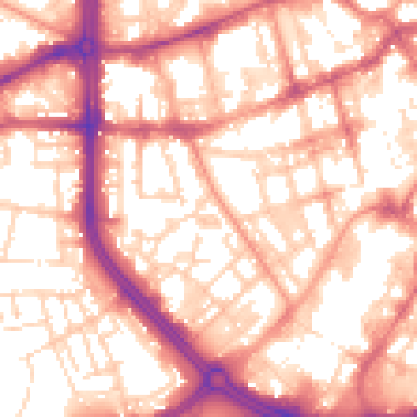 Daytime road noise heatmap for S3 7XG