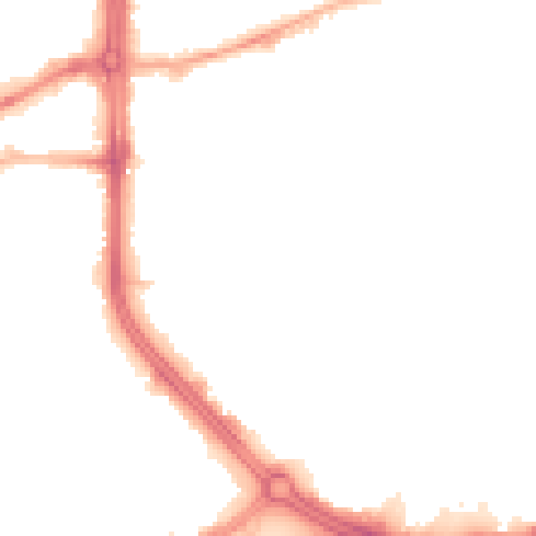 Night-time road noise heatmap for S3 7XG