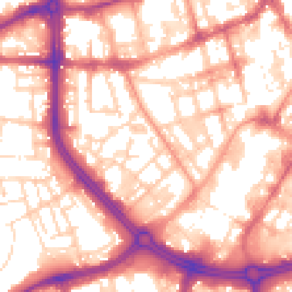 Daytime road noise heatmap for S3 7XH