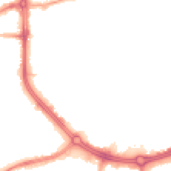 Night-time road noise heatmap for S3 7XJ