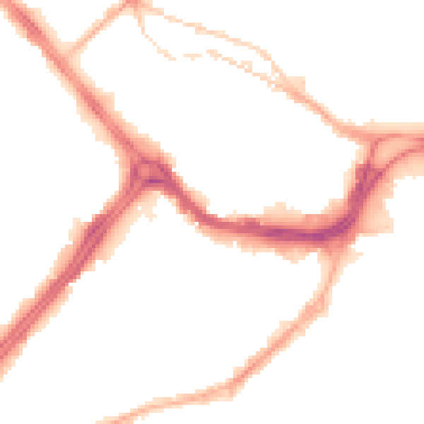 Night-time road noise heatmap for S3 8UH
