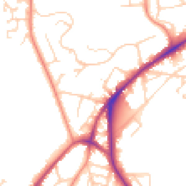 Daytime road noise heatmap for S3 9AF