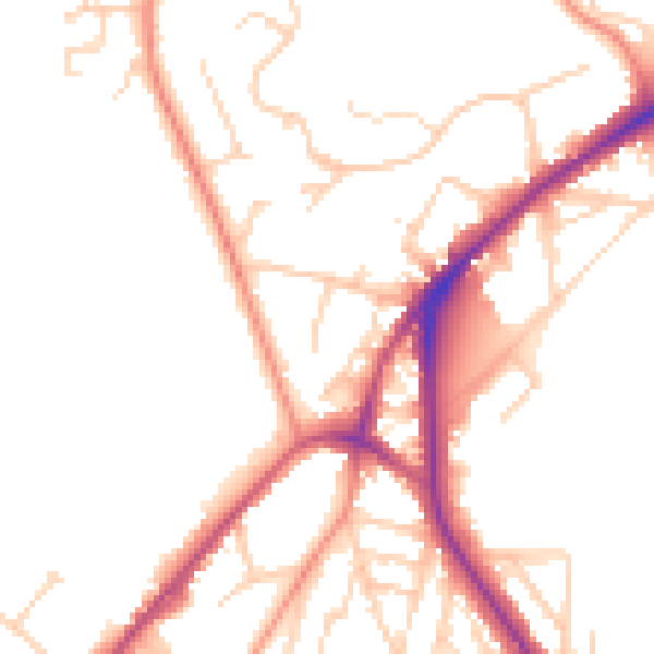Daytime road noise heatmap for S3 9AG