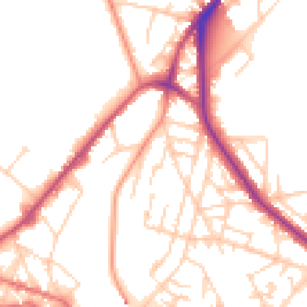 Daytime road noise heatmap for S3 9AP