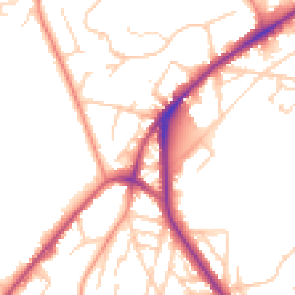 Daytime road noise heatmap for S3 9AY