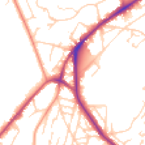Daytime road noise heatmap for S3 9BA
