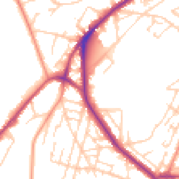 Daytime road noise heatmap for S3 9DH
