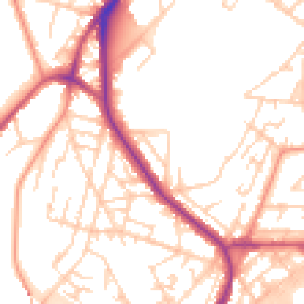 Daytime road noise heatmap for S3 9DP
