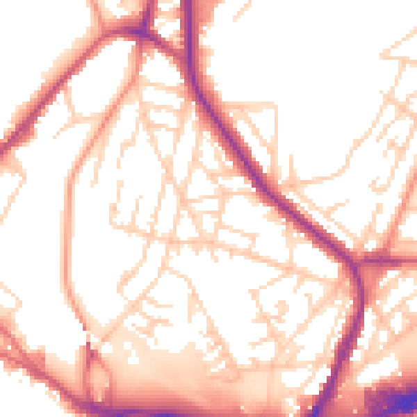 Daytime road noise heatmap for S3 9DY