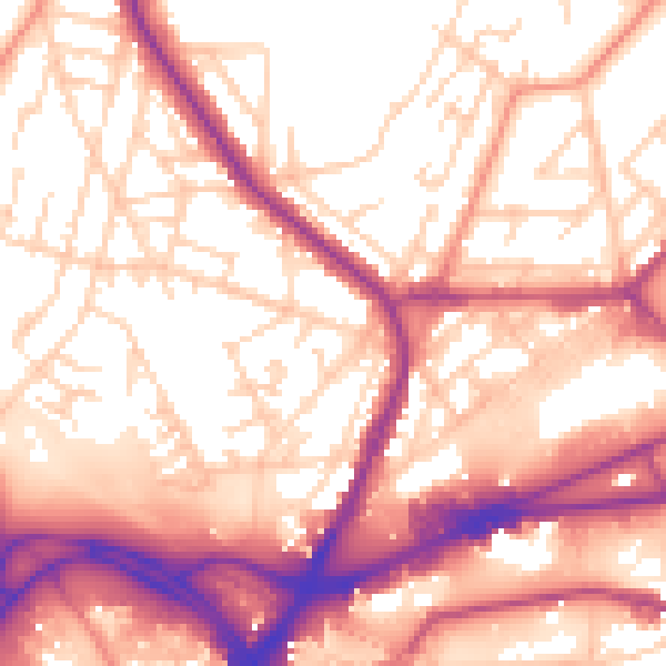 Daytime road noise heatmap for S3 9EE