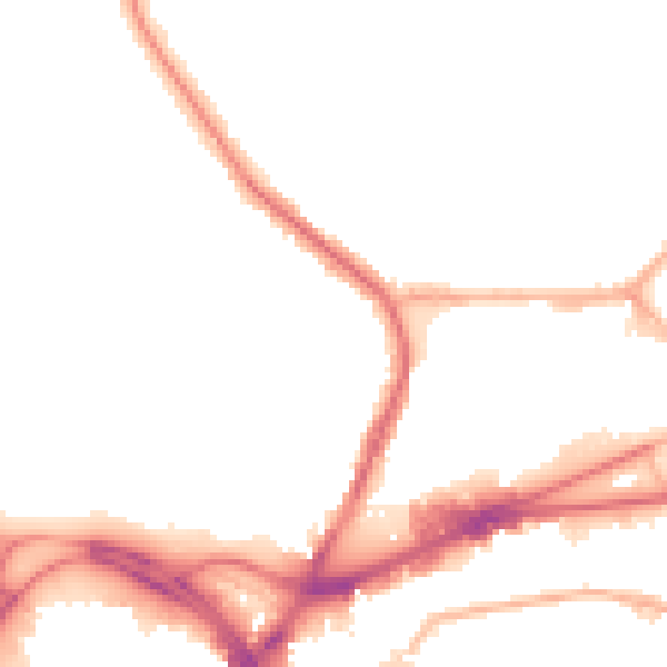 Night-time road noise heatmap for S3 9EE