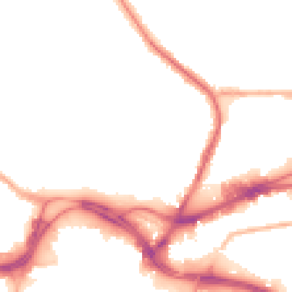 Night-time road noise heatmap for S3 9JR
