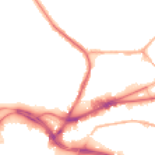 Night-time road noise heatmap for S3 9LE