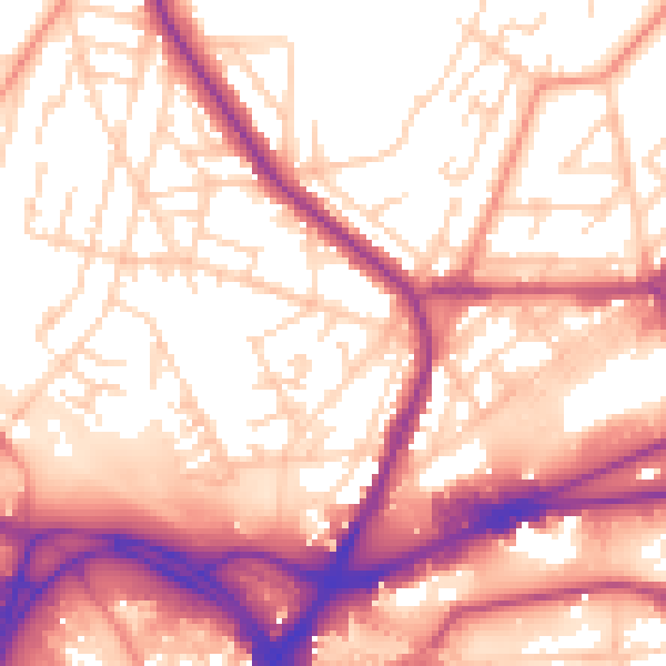 Daytime road noise heatmap for S3 9LW