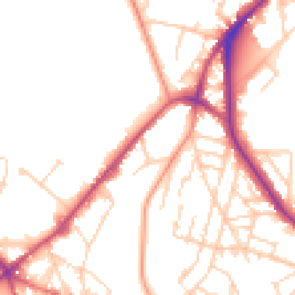 Daytime road noise heatmap for S3 9PE