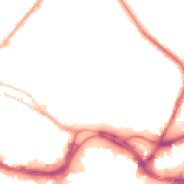 Night-time road noise heatmap for S3 9QB