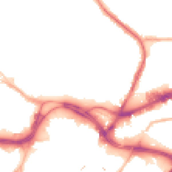 Night-time road noise heatmap for S3 9QJ