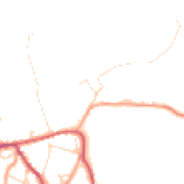 Daytime road noise heatmap for S32 1AJ