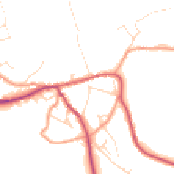 Daytime road noise heatmap for S32 1DW