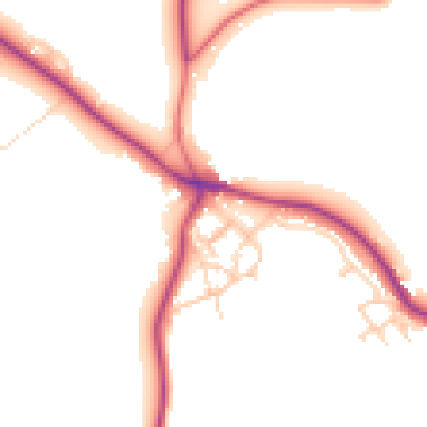 Daytime road noise heatmap for S32 3WY