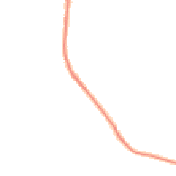 Night-time road noise heatmap for S35 0DN