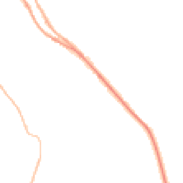 Night-time road noise heatmap for S35 0FD