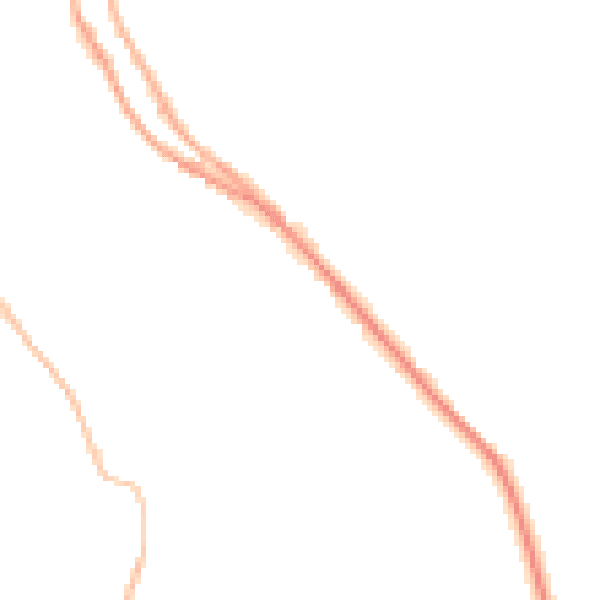 Night-time road noise heatmap for S35 0GJ