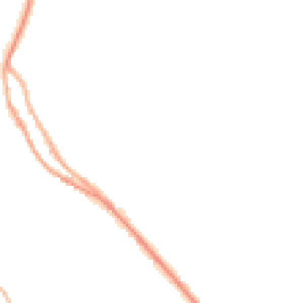 Night-time road noise heatmap for S35 0JU