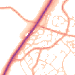 Daytime road noise heatmap for S35 4EY