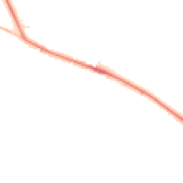 Night-time road noise heatmap for S35 7AD