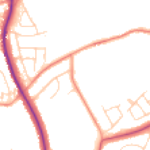 Daytime road noise heatmap for S35 8NL