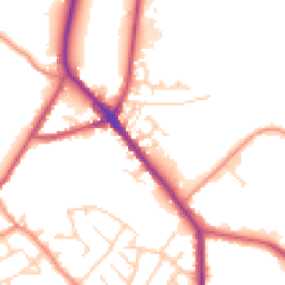 Daytime road noise heatmap for S35 9AB