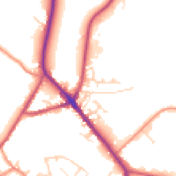 Daytime road noise heatmap for S35 9TY