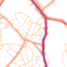 Daytime road noise heatmap for S35 9WX