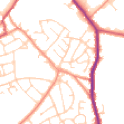 Daytime road noise heatmap for S35 9ZQ