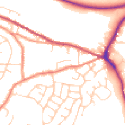Daytime road noise heatmap for S36 2PP