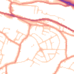 Daytime road noise heatmap for S36 2QN