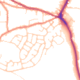Daytime road noise heatmap for S36 2TJ