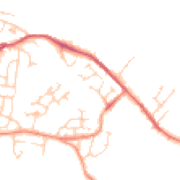 Daytime road noise heatmap for S36 6ED