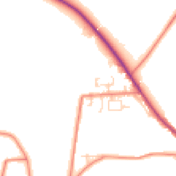 Daytime road noise heatmap for S36 7AJ