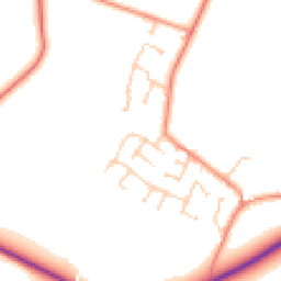 Daytime road noise heatmap for S36 7JP