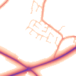 Daytime road noise heatmap for S36 7LE
