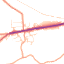 Daytime road noise heatmap for S36 9AB