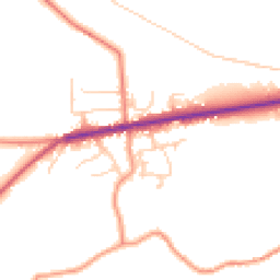 Daytime road noise heatmap for S36 9AD
