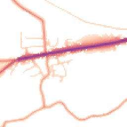 Daytime road noise heatmap for S36 9AJ