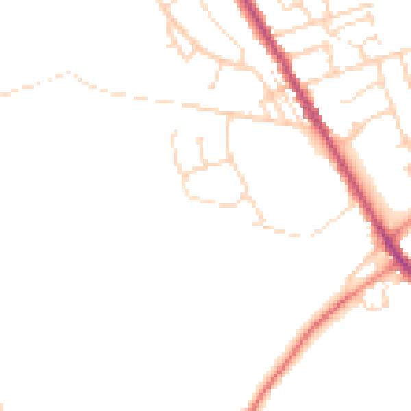 Daytime road noise heatmap for S42 5AH