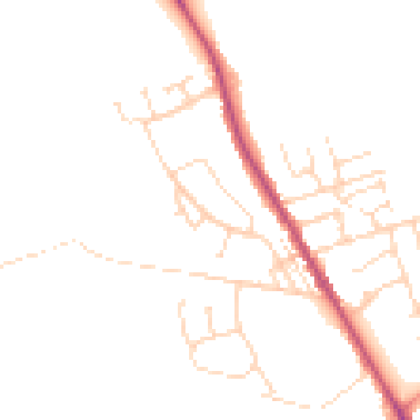 Daytime road noise heatmap for S42 5AY