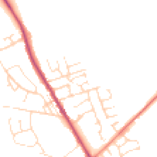 Daytime road noise heatmap for S42 5BH