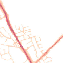 Daytime road noise heatmap for S42 5BJ