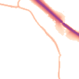 Night-time road noise heatmap for S42 5DB